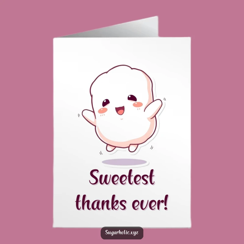 Free Printable Thank You Card: Bouncy Marshmallow - Sweet Downloadable Gesture