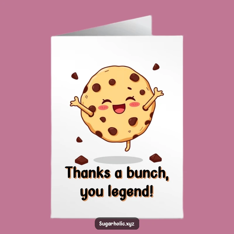 Free Printable Cookie Cartwheel Thank You Card: Funny Downloadable for Sweet Gratitude