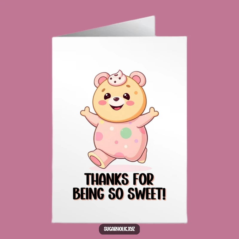 Free Printable Cookie Thank You Card: Gummy Bear Bounce for Your Appreciation!