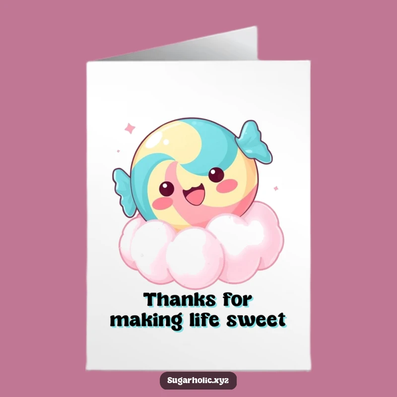 Free Printable Thank You Card: Candy Cloud Sweetness - Dreamy Downloadable Gift
