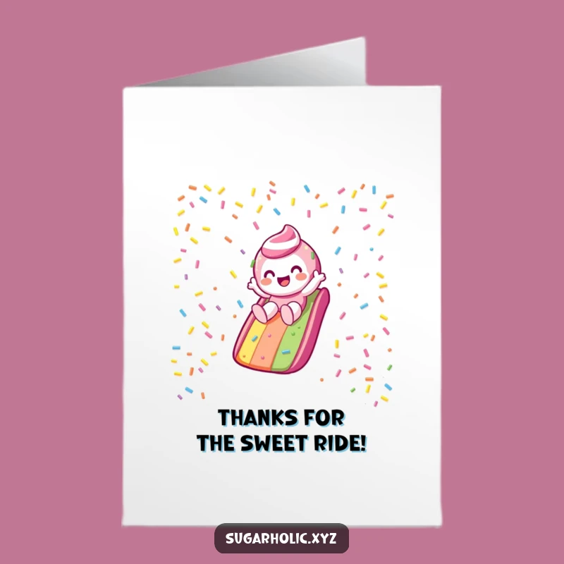 Free Printable Thank You Card: Sprinkle Slide for Sweet Thanks!