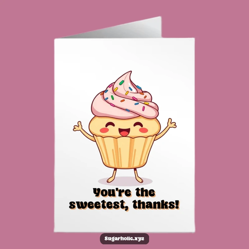 Free Printable Thank You Cupcake Card: Sweetly Funny Downloadable Thanks