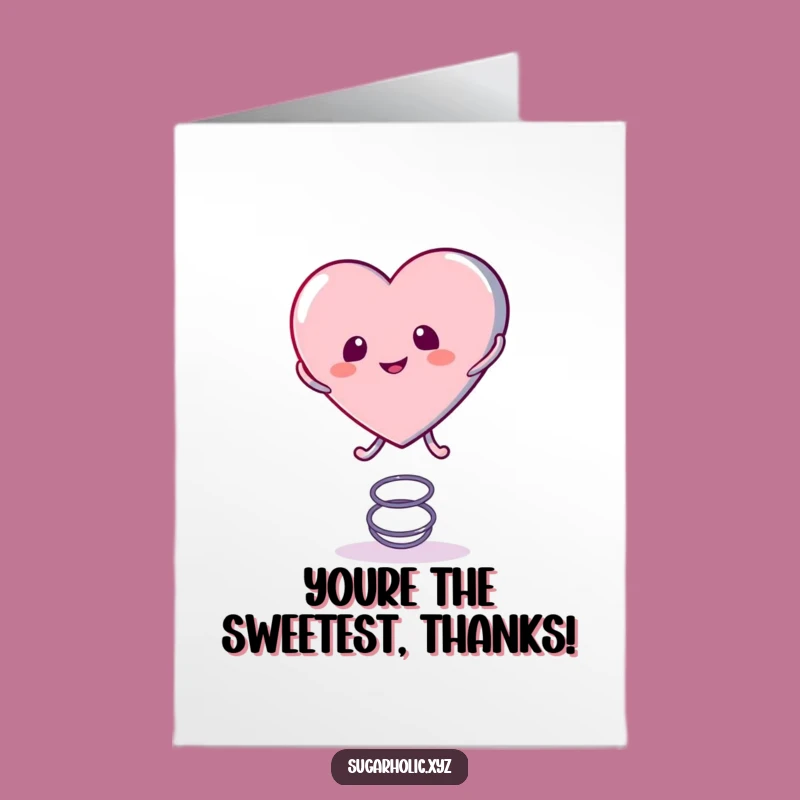 Free Printable Thank You Card: Candy Heart's Bouncing Thanks!