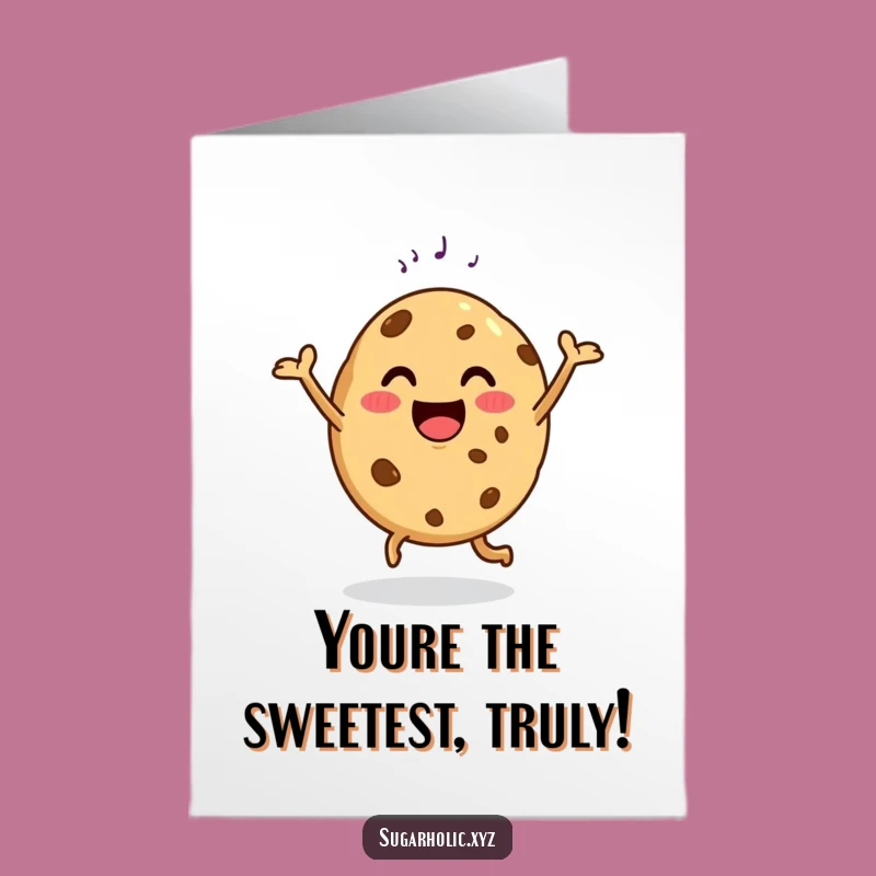 Thank You Free Printable Card: Happy Cookie Dance, Sweet Downloadable Gratitude