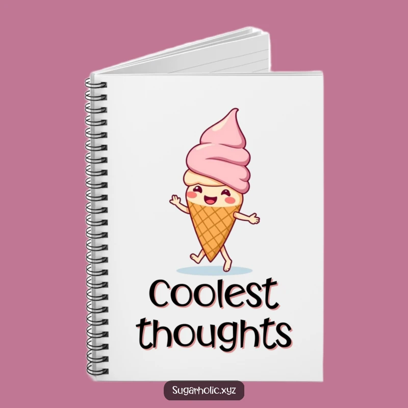 Funny Ice Cream Jig Notebook - Playful Cone Dancer Journal Gift