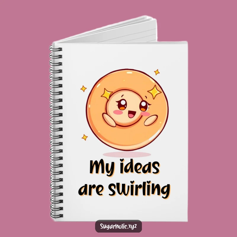 Funny Caramel Swirl Starry Eyes Notebook: Jot Down Sweet Ideas with Joy