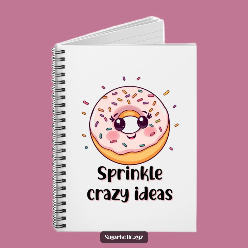 Funny Donut Sprinkle Notebook: Jot Notes with Joy, Smiling Character, Sweet Funny Gift