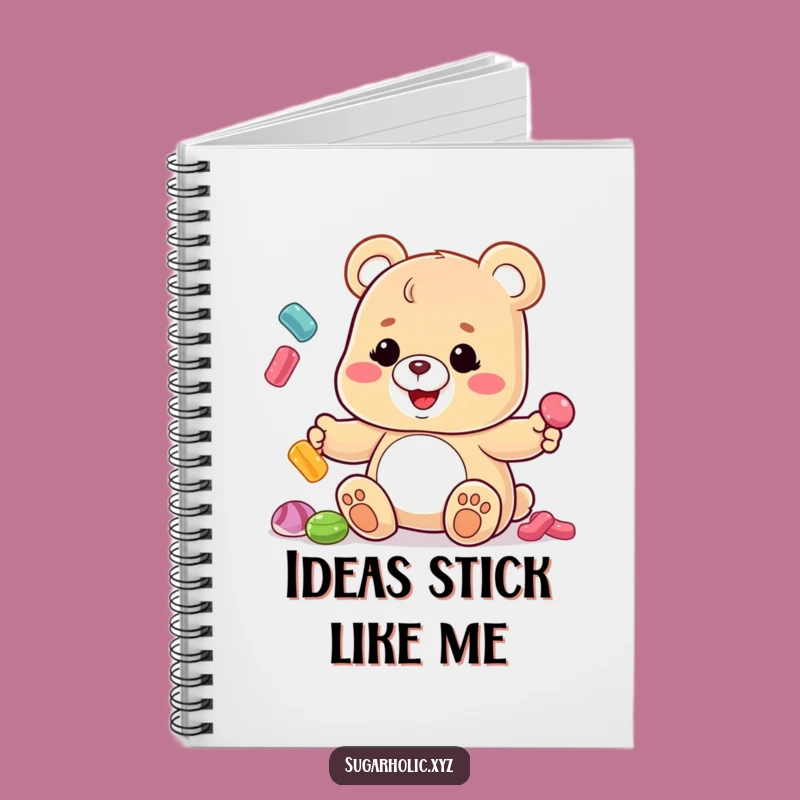 Funny Gummy Bear Juggling Candies Notebook - Jot Down Laughs & Ideas!