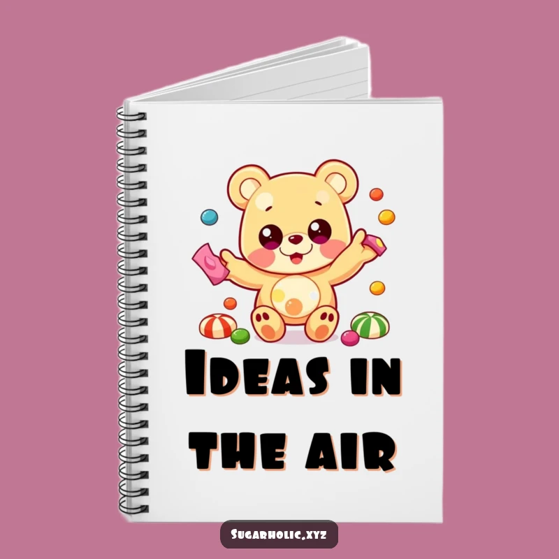 Funny Gummy Bear Juggling Notebook - Jot Down Colorful Ideas