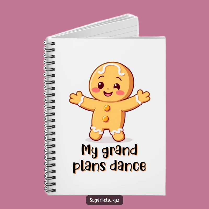 Funny Gingerbread Notebook: Jot Down Festive Ideas with a Dancing Pal