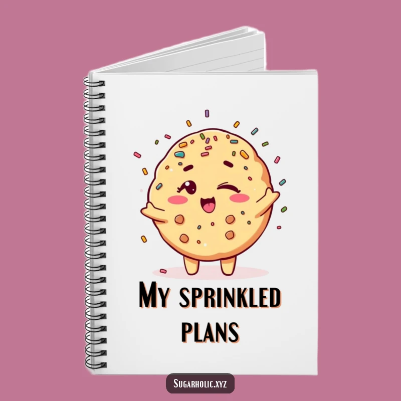 Funny Winking Cookie Notebook - Sprinkle Shower Journal for Sweet Ideas Gift