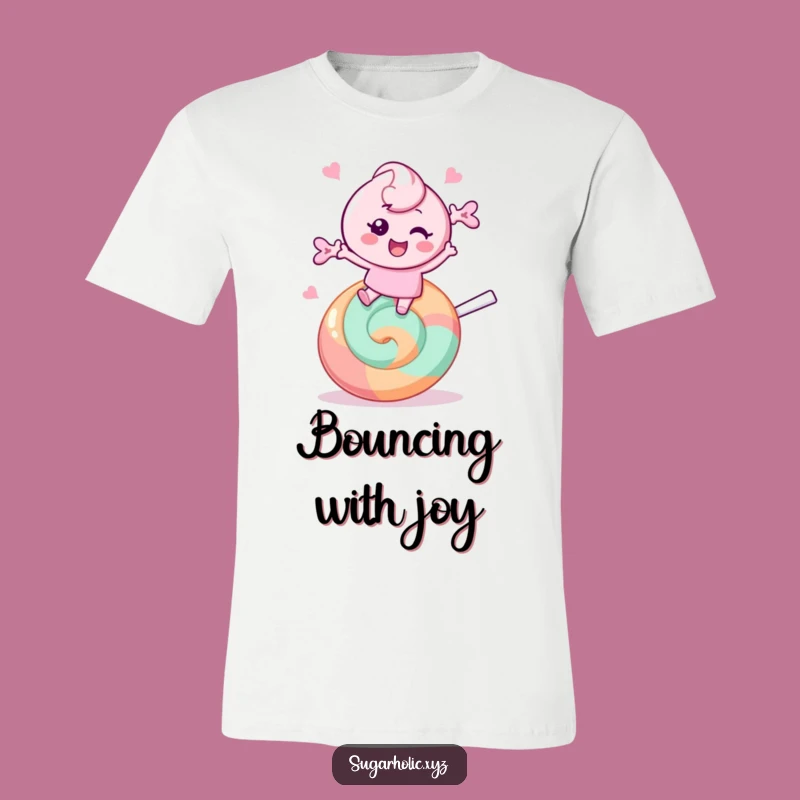 Funny Candy Bounce T-Shirt: Cheerful Character Fun, Ideal Funny Gift