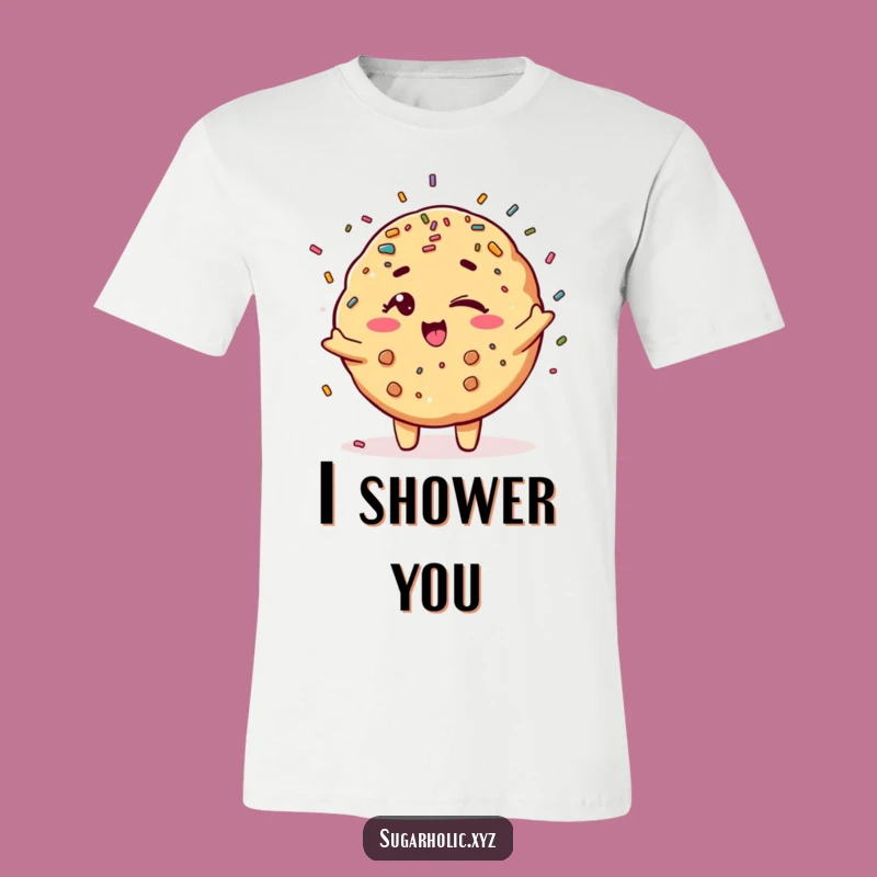 Funny Winking Cookie Sprinkle Tee - Playful Character T-Shirt Gift