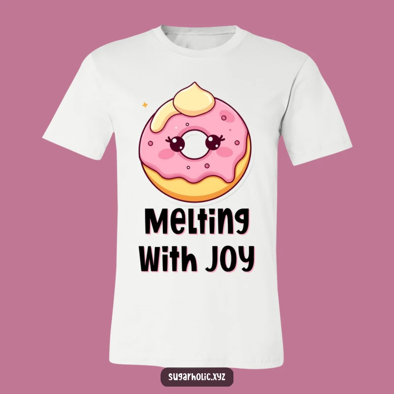 Funny Melting Donut T-Shirt: Wear Your Sweetest Smile!