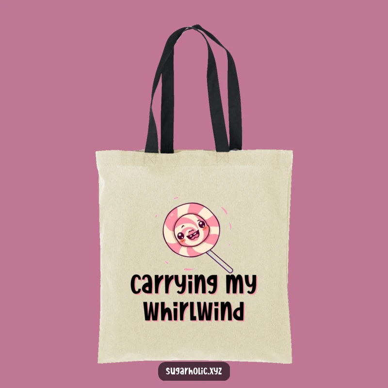 Funny Lollipop Spin Tote Bag - Chic & Hilarious Accessory for Sweet Adventures