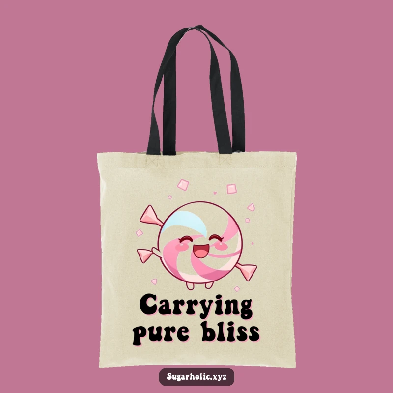 Funny Candy Twirl Tote Bag: Carry Joy Everywhere