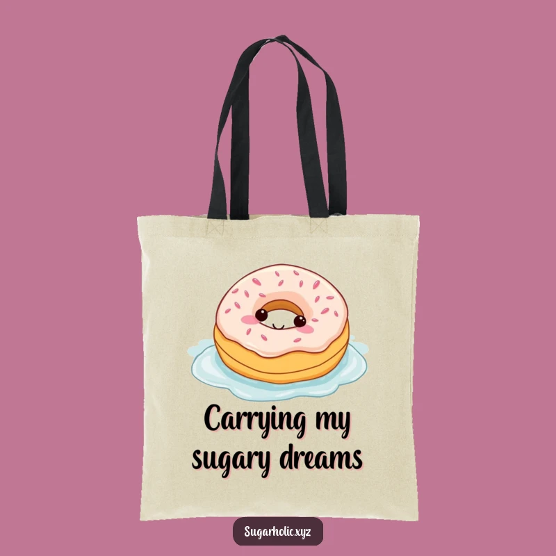 Chic Donut Frosting Swim Funny Tote Bag - Carry Your Fun Everywhere