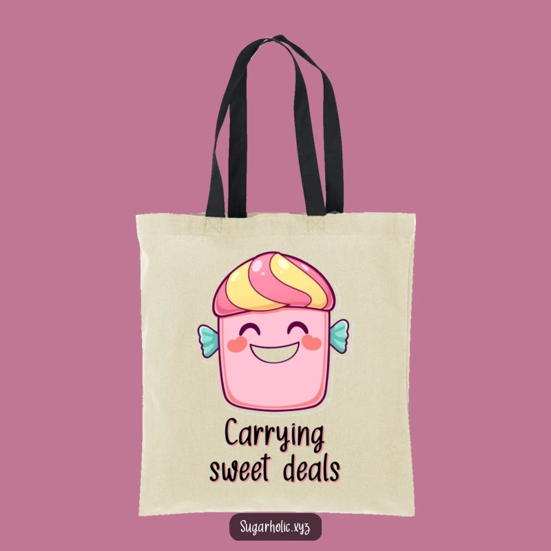 Funny Candy Bar Grin Tote Bag: Carry Your Sweetness, Perfect Everyday Gift