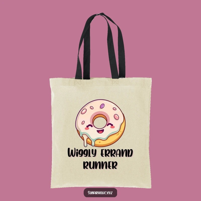 Funny Donut Tote Bag: Wiggling Glazed Carry-All, Hilarious Treat Gift