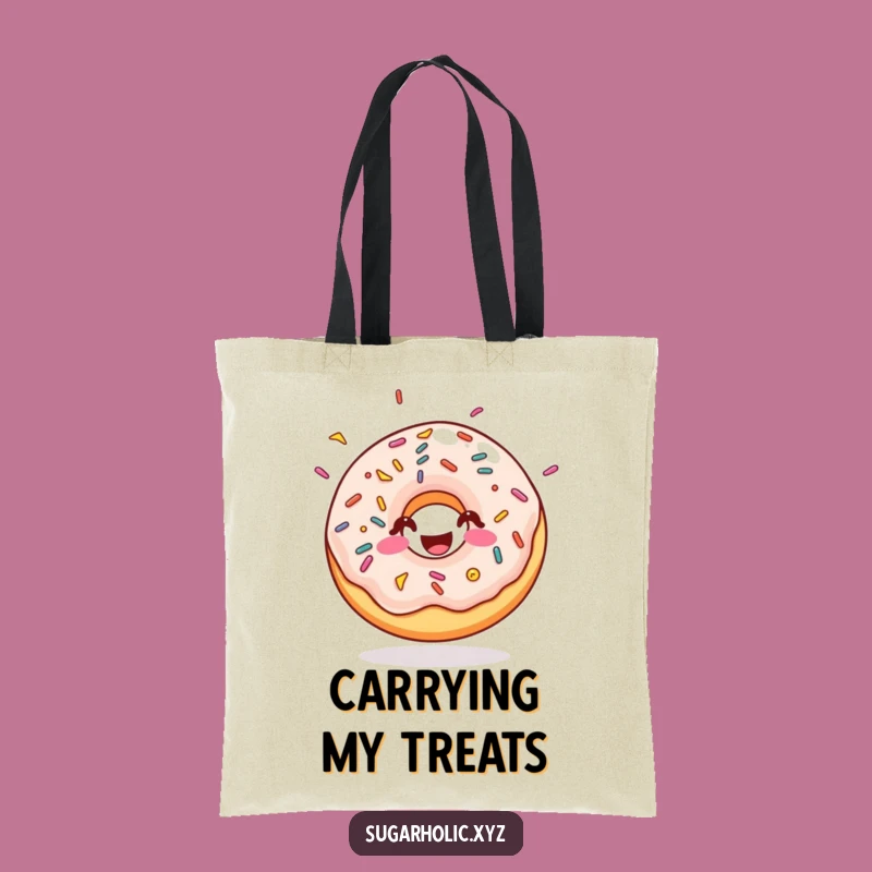 Funny Doughnut Sprinkles Tote Bag - Carry Joyful Treats!