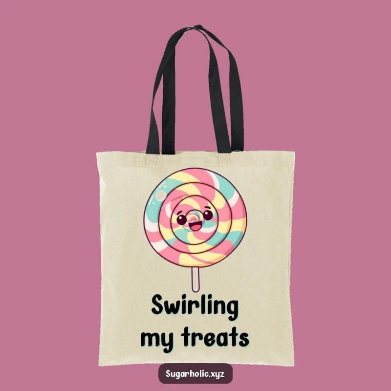 Funny Happy Spinning Lollipop Tote Bag - Carry Your Sweetness
